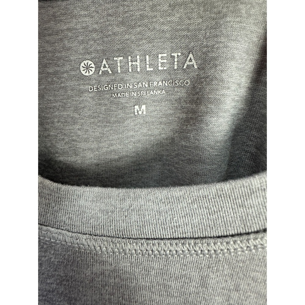 Athleta Uptempo Tank Top sz Medium Gray Sleeveless Athletic Basic Workout Yoga - Picture 2 of 7